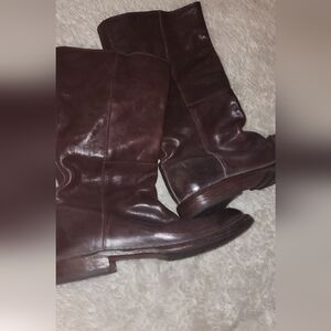 Moma Dark Brown Leather Boots